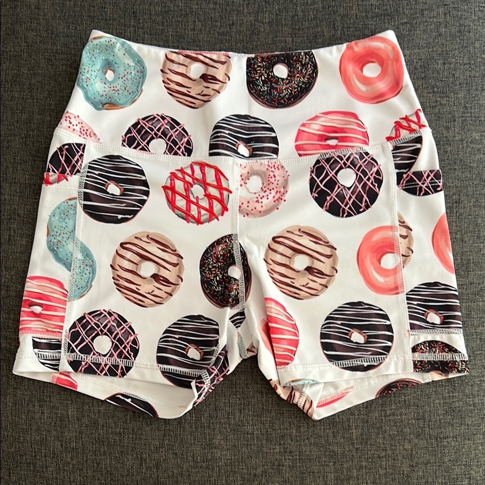 Muscles and Donuts Print Shorts